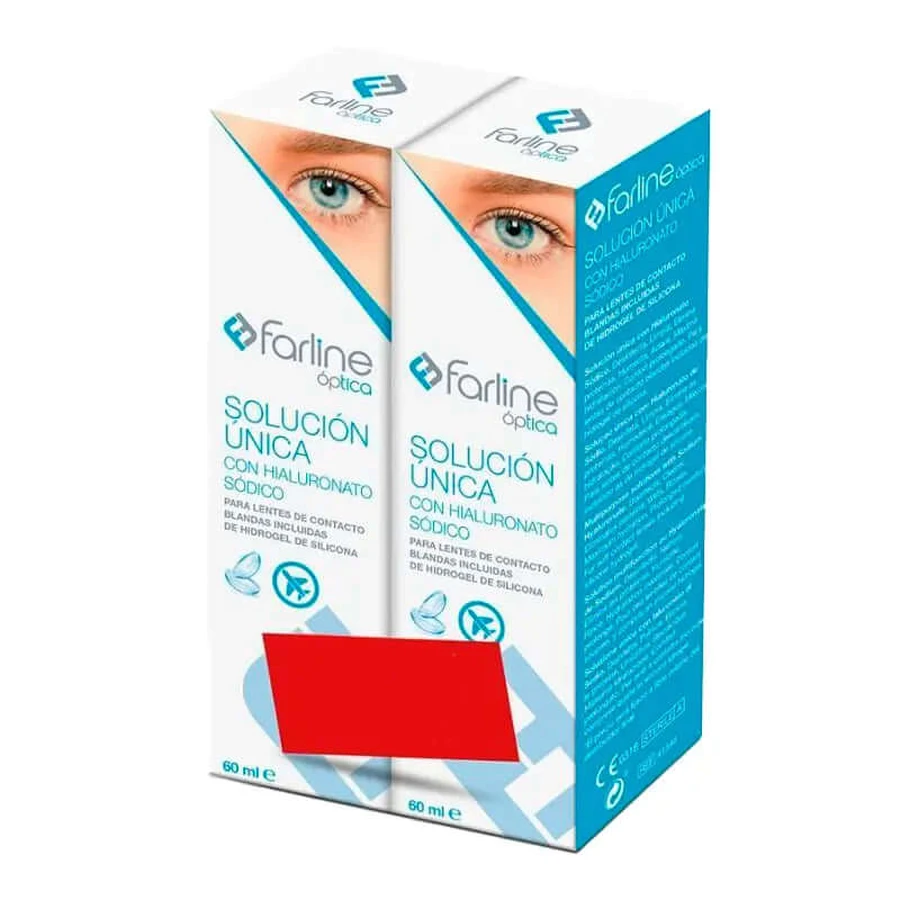 Farline Optica Hyaluronsäure Einzellösung, Packung 2 X60 Ml