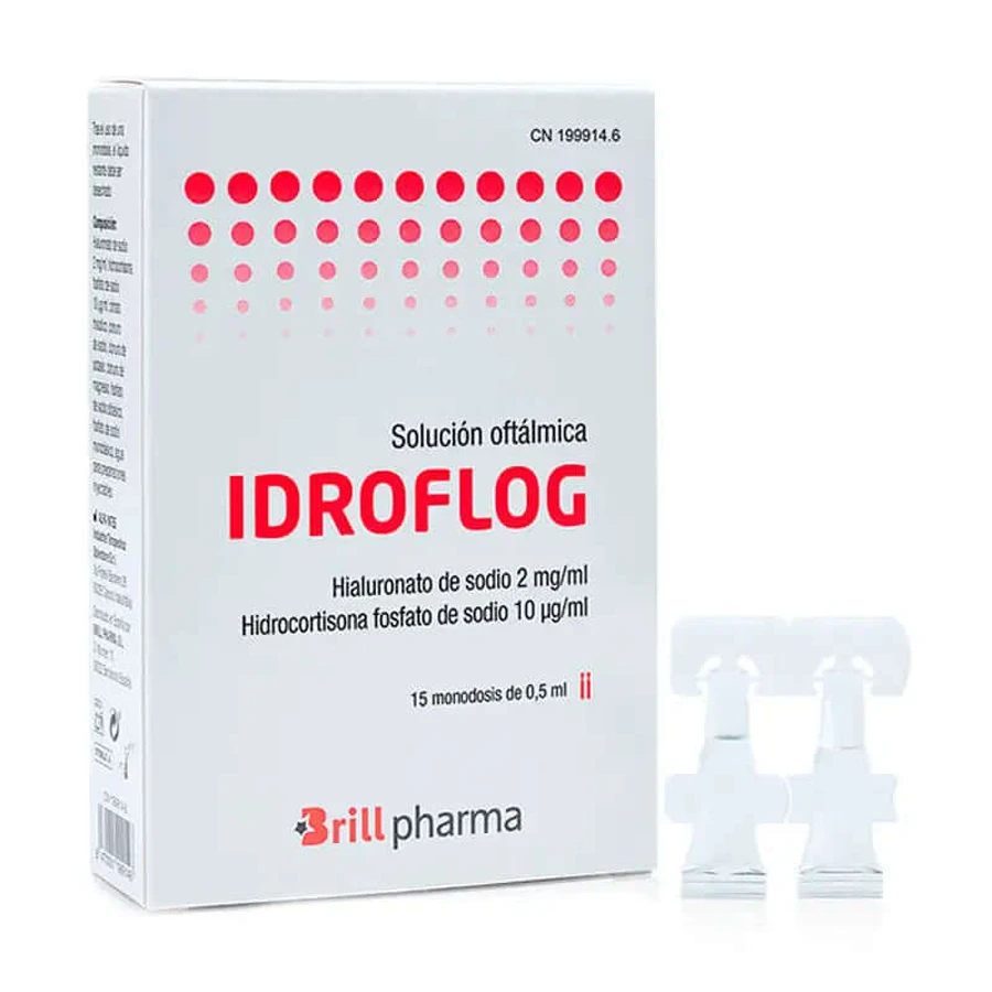 Idroflog solución oftálmica, 15 monodosis