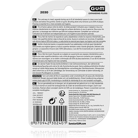 Dental Floss - Expanding Floss, Waxed, 30 m, Sunstar Gum