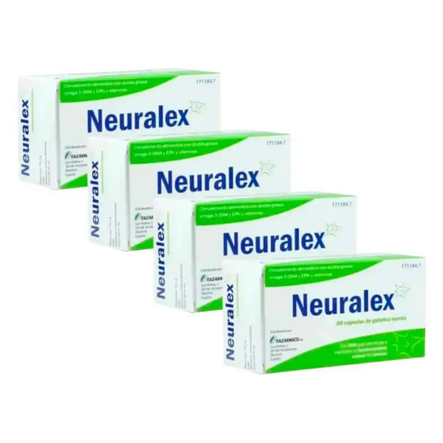 Neuralex, envase 4 x 60 cápsulas
