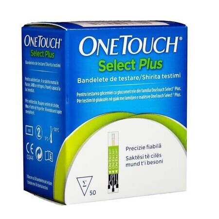 Tiras reactivas OneTouch Select Plus, 50 unidades, Lifescan