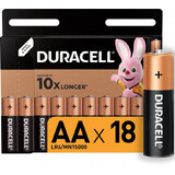 Baterii Basic AA, 18 bucati, Duracell