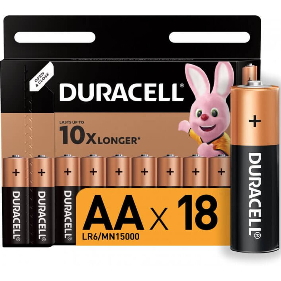 Baterii Basic AA, 18 bucati, Duracell