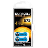 HA ZA675 Hörgerätebatterien, 6 Stück, Duracell