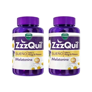 ZzzQuil Mango, Plátano y Valeriana Pack 2x60 Gominolas