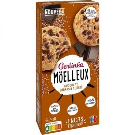 Biscuiti cu pepite de ciocolata si hrisca, 138g, Gerlinea