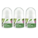Dr.Organic Aloë Vera Natuurlijke Deodorant Roll-On Aluminiumvrij 3x50ml