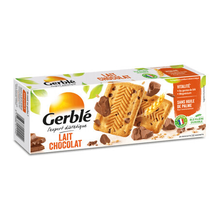 Biscuiti dietetici cu lapte si ciocolata, 230 g, Gerble