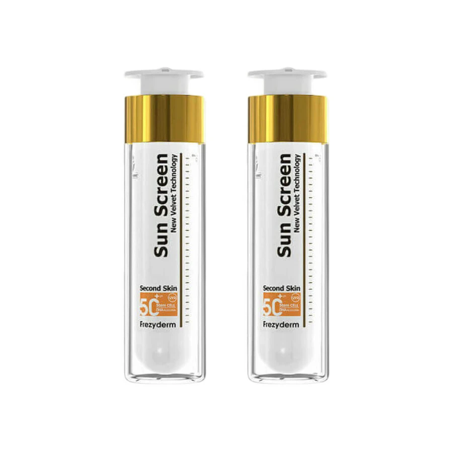 Frezyderm Zonnebrandcrème Fluweel Gezichtscrème Waterdicht SPF50+ 2x50ml
