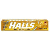 Halls Honey &amp; Lemon flavored candy, 9 pieces, Kraft Food