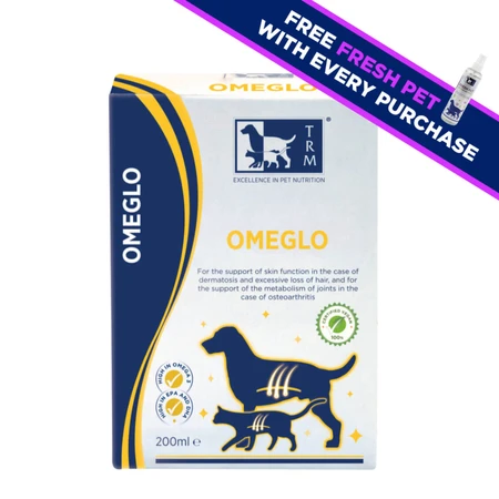 TRM Omeglo, XS-XL, Haut- und Fellpflegemittel für Hunde und Katzen, Flasche, 200ml Öl