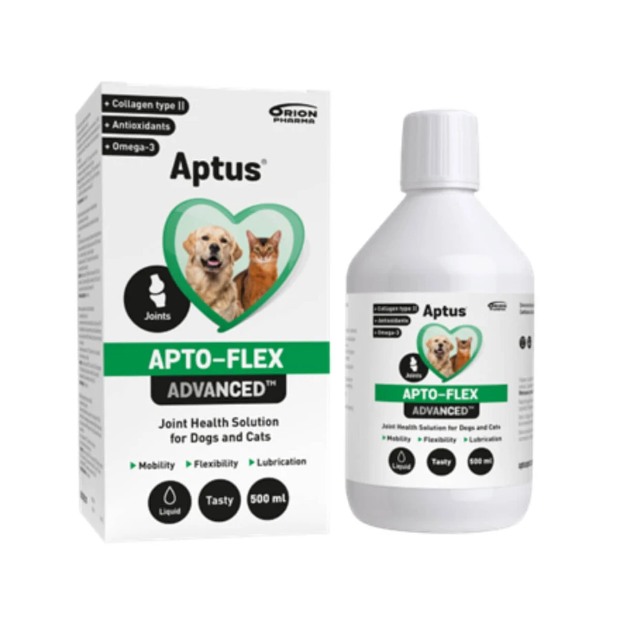 APTUS Apto-Flex Advanced, XS-XL, gewrichtssupplement voor honden en katten, fles, 500 ml orale suspensie