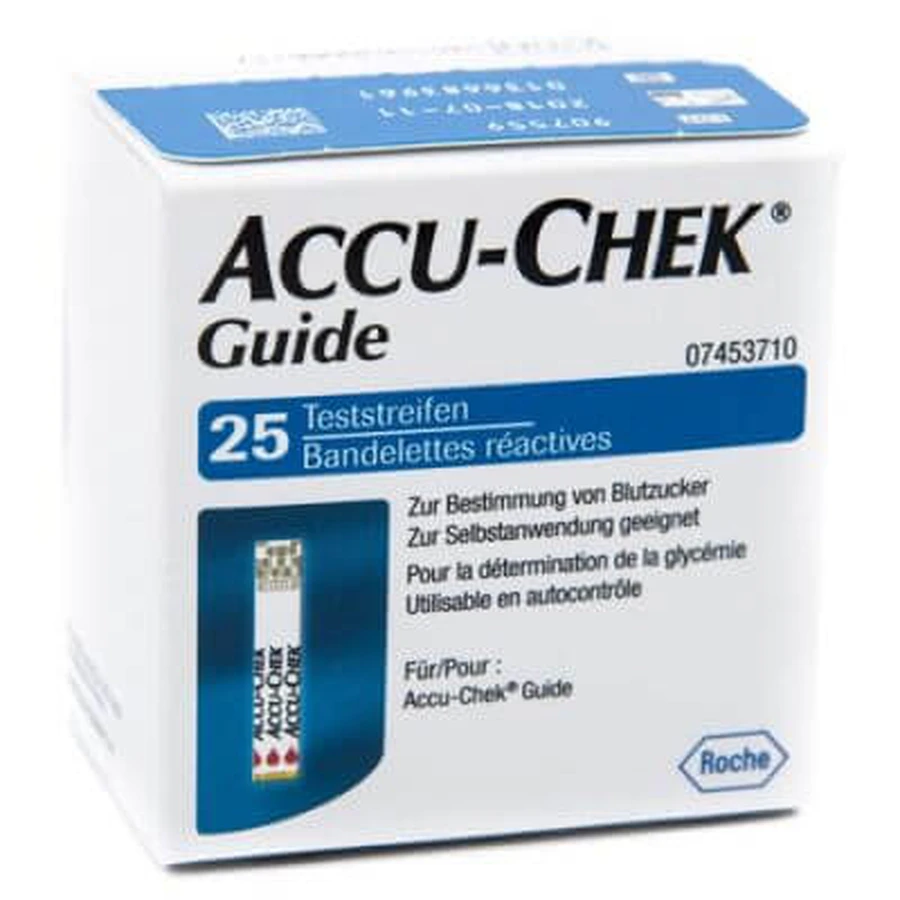 Accu-chek Guide Blutzuckerteststreifen 25 Stück Einzelhandelspackung