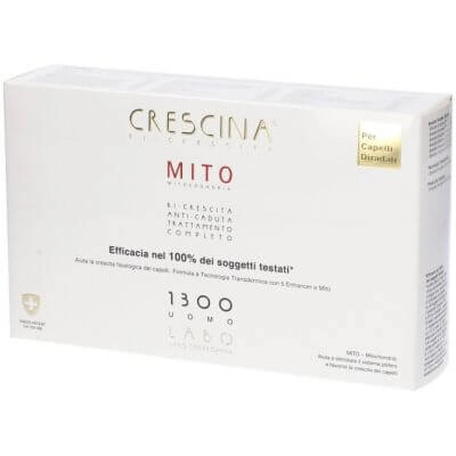 Crescine hergroei mythe 1300 mannen tc 10+10 flacons 3,5 ml