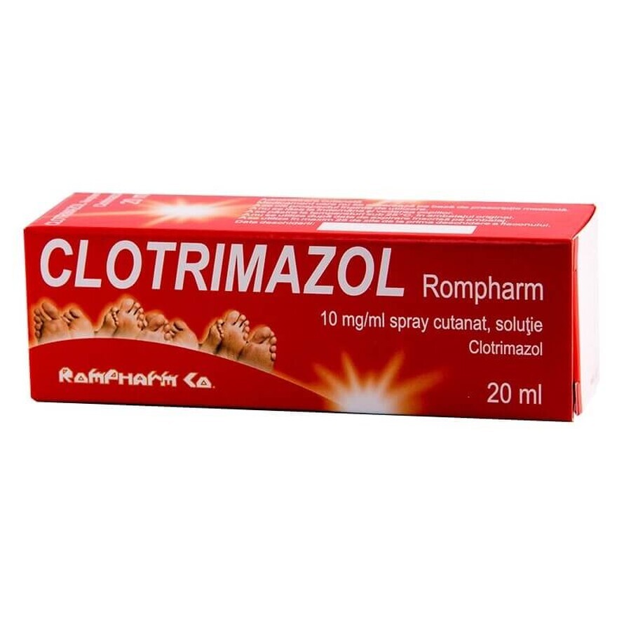 Clotrimazole spray 10 mg/ml, 20 ml, Rompharm