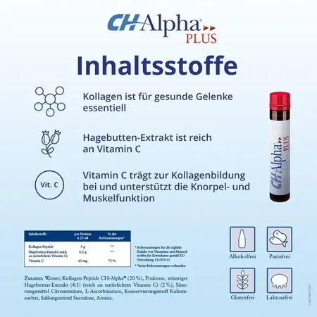 Vloeibaar collageen Ch Alpha Plus, 30 drinkbare flesjes, Gelita Health