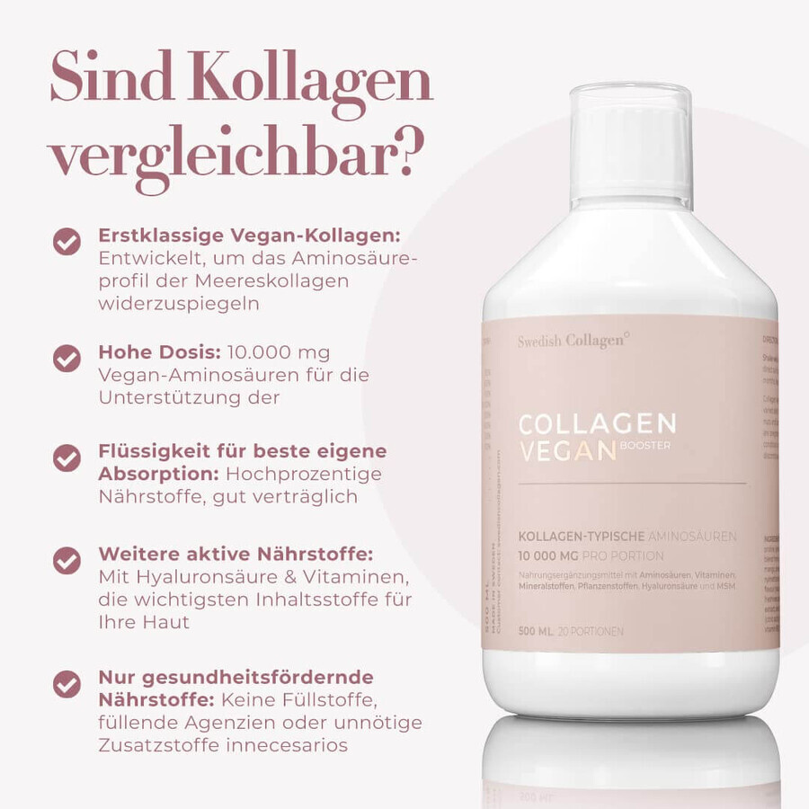 Swedish Collagen - Collagen Repair 500 ml flüssiges Kollagen, 10.000 mg Meereskollagen 