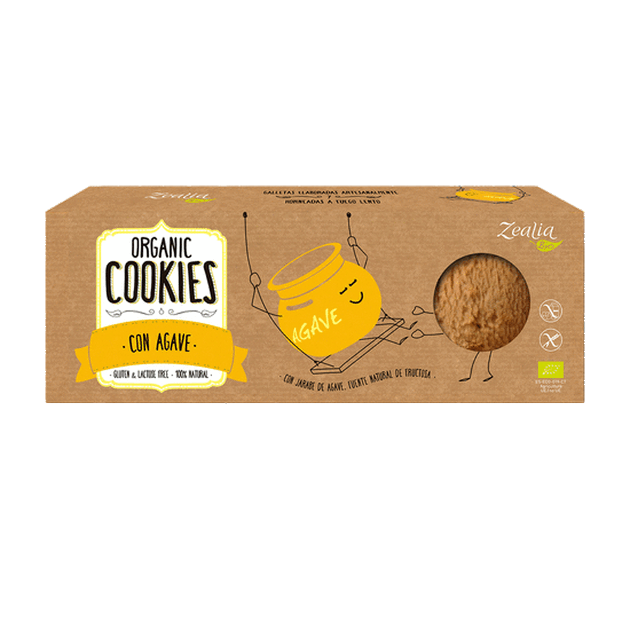 Cookies ecologici cu agave, 135 g, Zealia