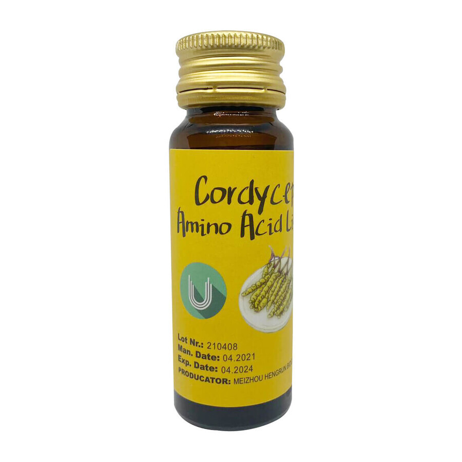 Cordyceps Aminosäure Flüssigkeit, 6 Fläschchen x 30 ml, Meizhou Hengrun