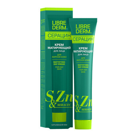 Crema de zi pentru matifiere Seracin, 50 ml, Librederm