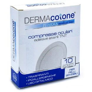 Adhesive eye pad tnt dermac cotton 6,5x9,5cm 10 pieces