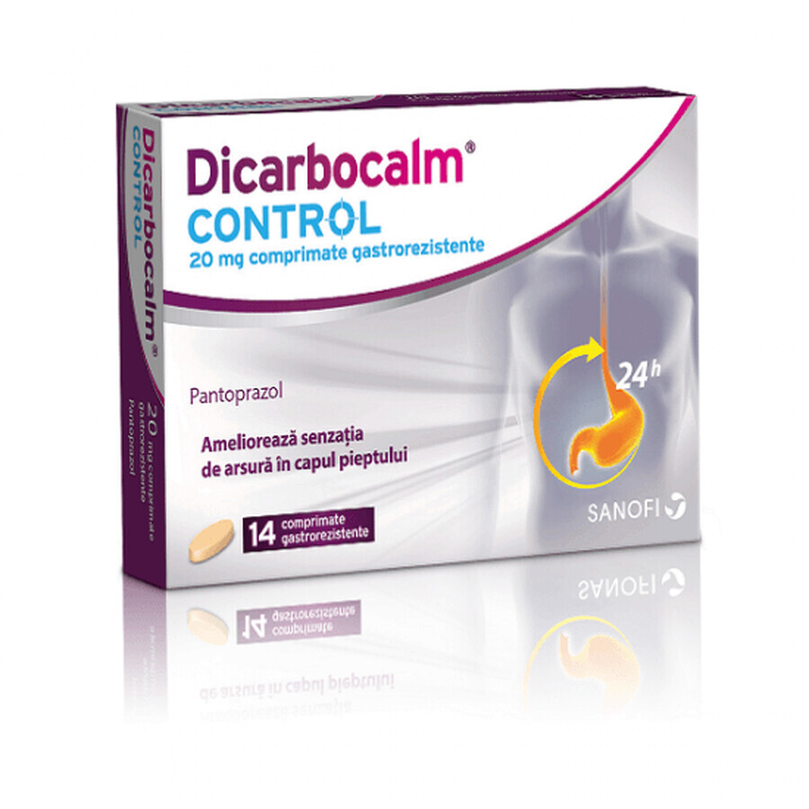 Dicarbocalm Control, 14 magensaftresistente Tabletten, Sanofi
