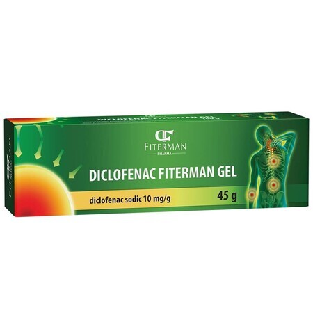 Diclofenac gel 10 mg/g, 45 g, Fiterman