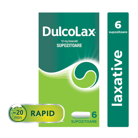 Dulcolax, 10 mg, 6 supositorios, Sanofi