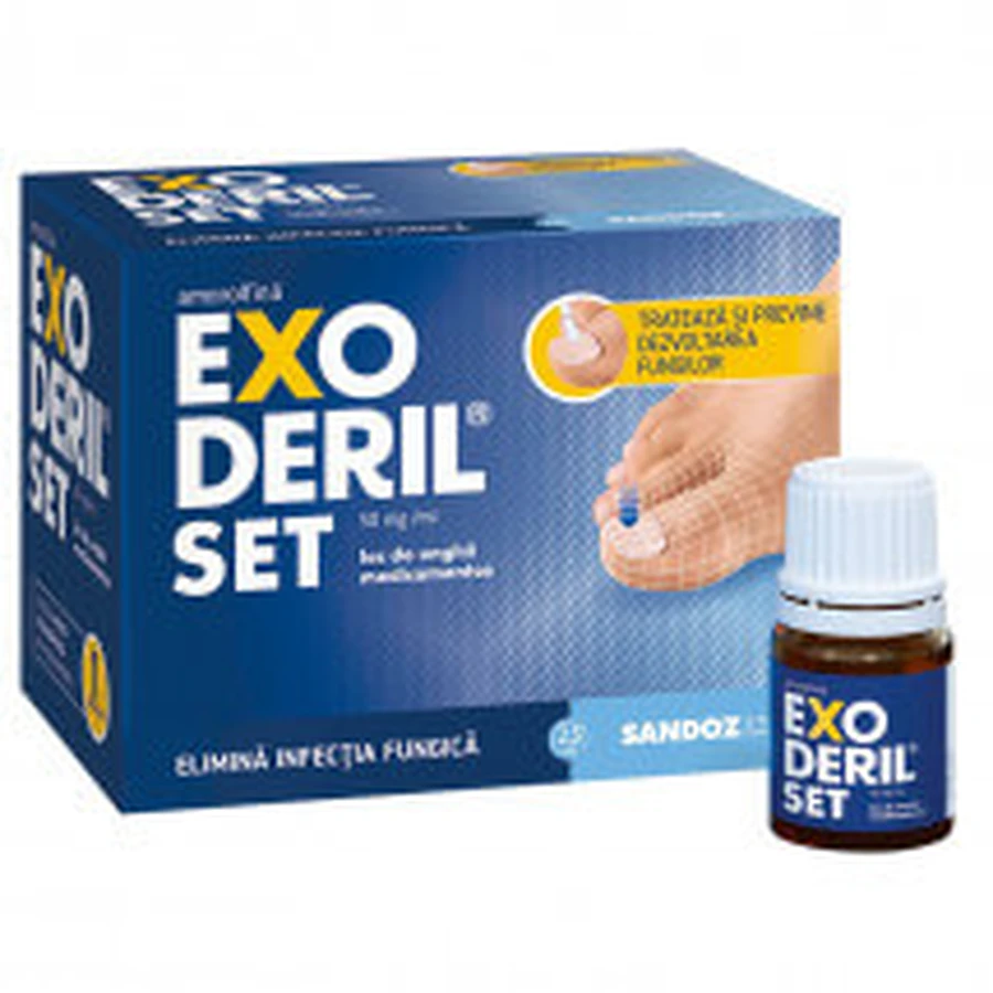 Exoderil Nail Polish Set, 2.5 ml, Sandoz