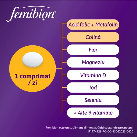 Femibion 1 - Planning en zwangerschap, 28 filmomhulde tabletten, Dr. Reddys