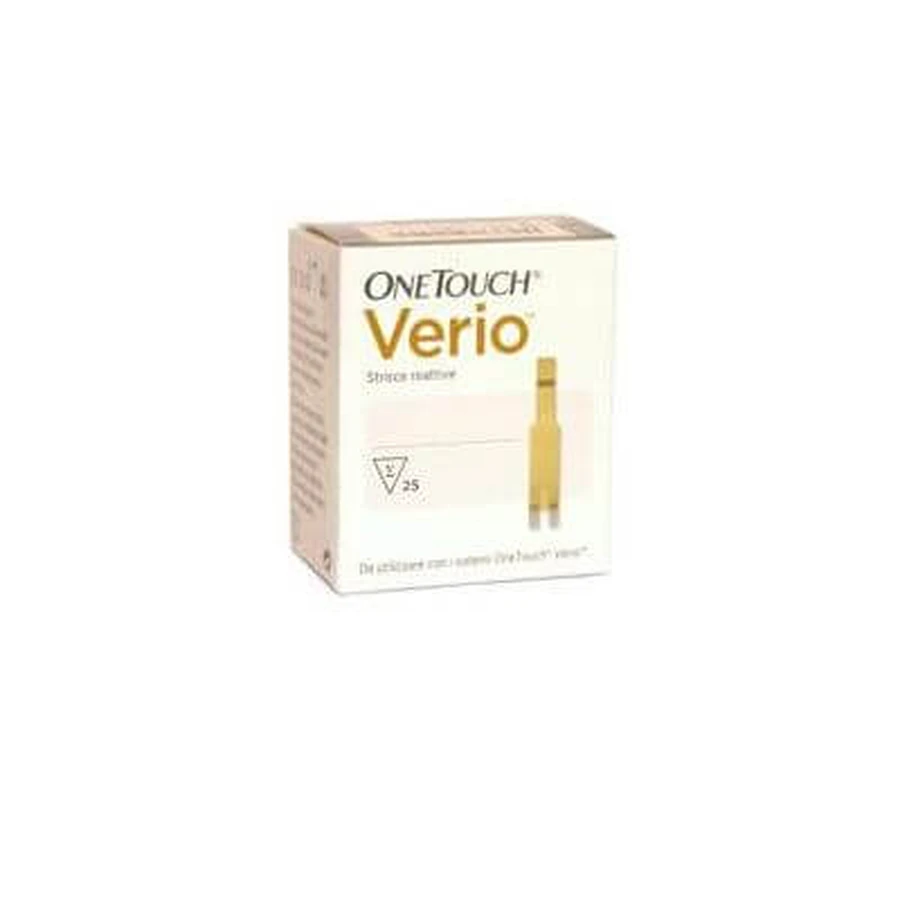 onetouch verio blood glucose test strips 25 pieces