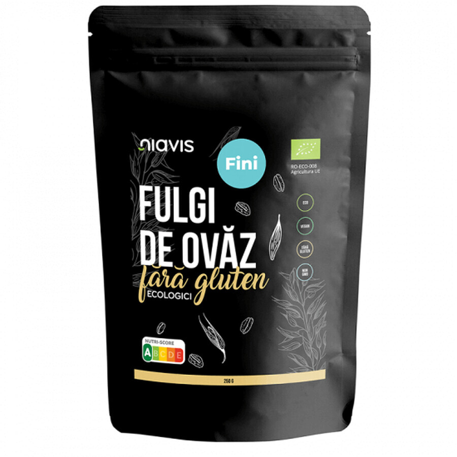 Fulgi Eco de ovaz fara gluten, 250g, Niavis