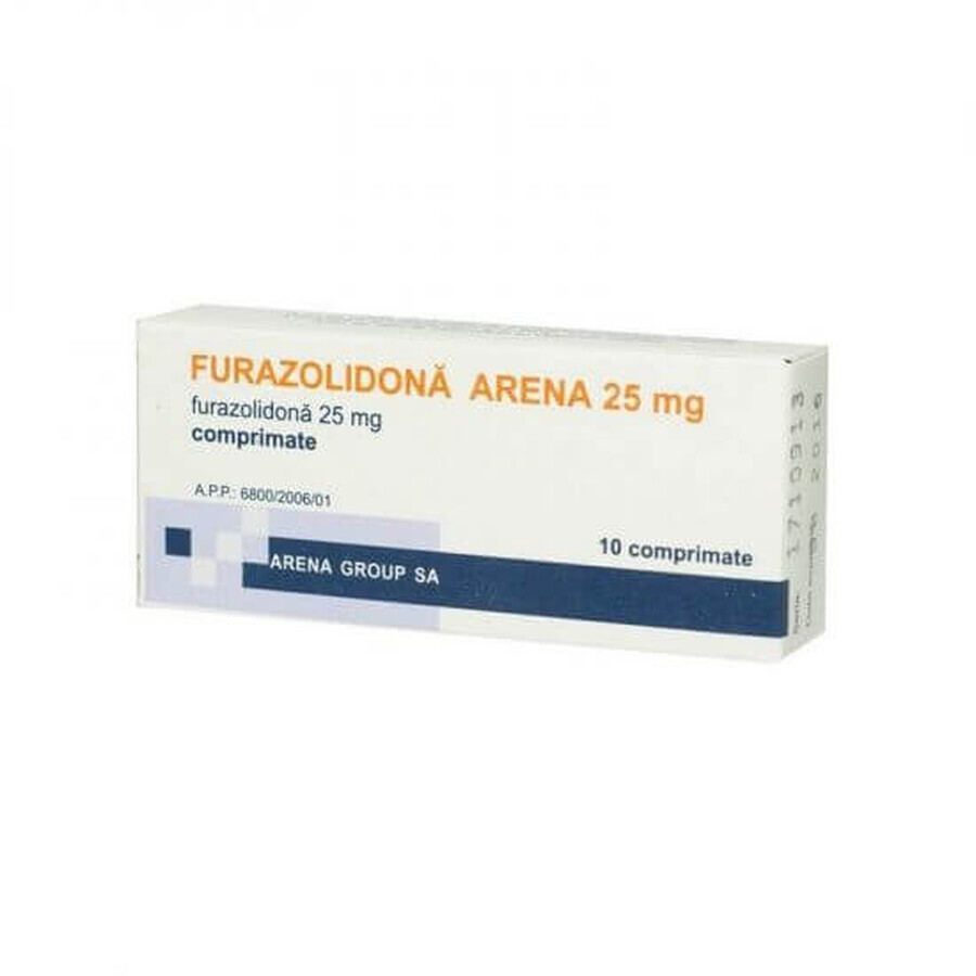 Furazolidona Arena 25 mg, 10 comprimate, Arena Group