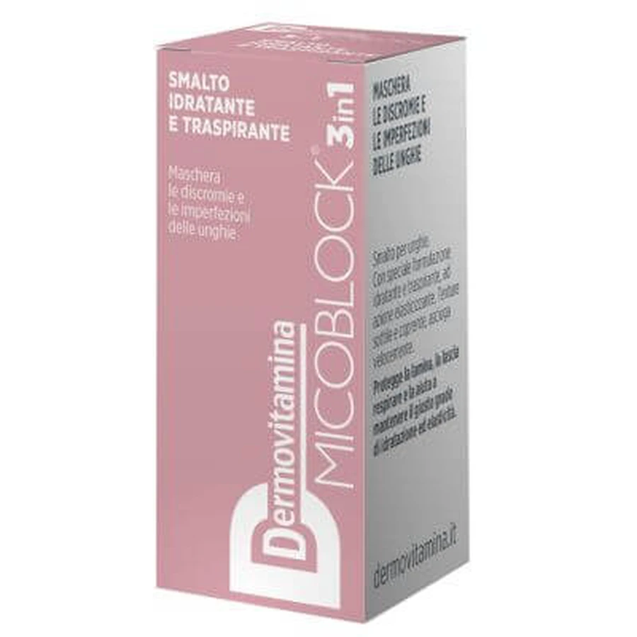 Dermovitamin micoblock 3-in-1 moisturizing and breathable nail polish nude 5 ml