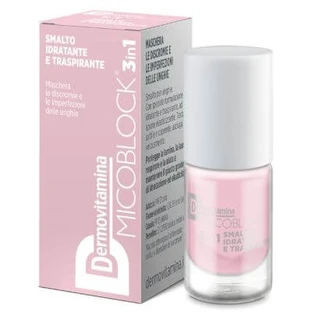 Esmalte de uñas Dermovitamin micoblock 3 en 1 hidratante y transpirable rosa claro 5 ml