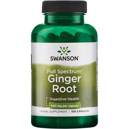 Ginger Root extract ghimbir, 100 capsule, Swanson Health USA