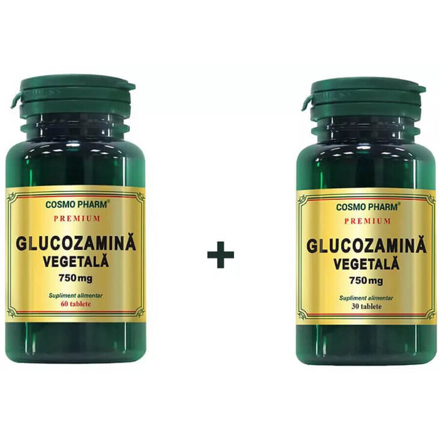 Glucozamină vegetală 750 mg, 60 tablete + 60 tablete, Cosmopharm