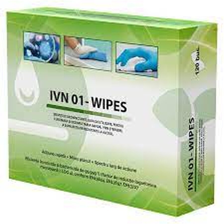 IVN 01 WIPES Servetele impregnate cu solutie alcoolica, 120 bucati, IVN Nettetal