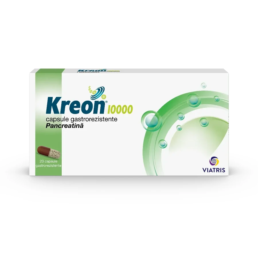 Kreon 10.000, 20 capsule gastrorezistente, Mylan Healthcare