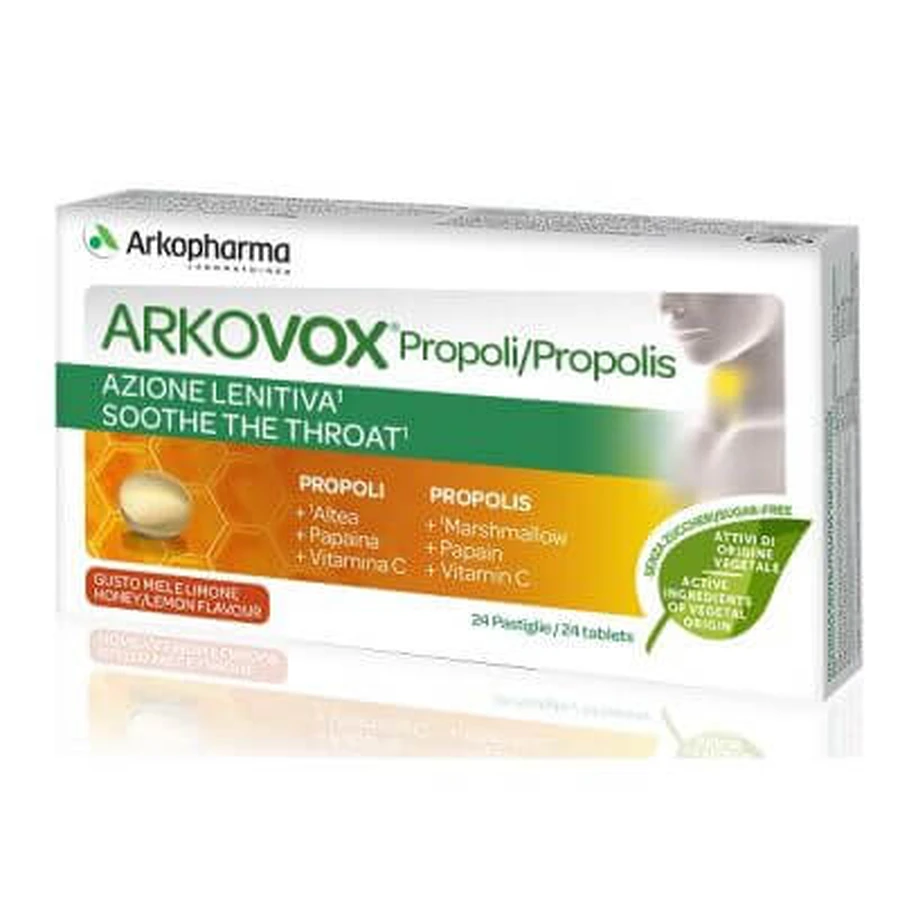 Arkovox propolis honing/citroen 24 tabletten