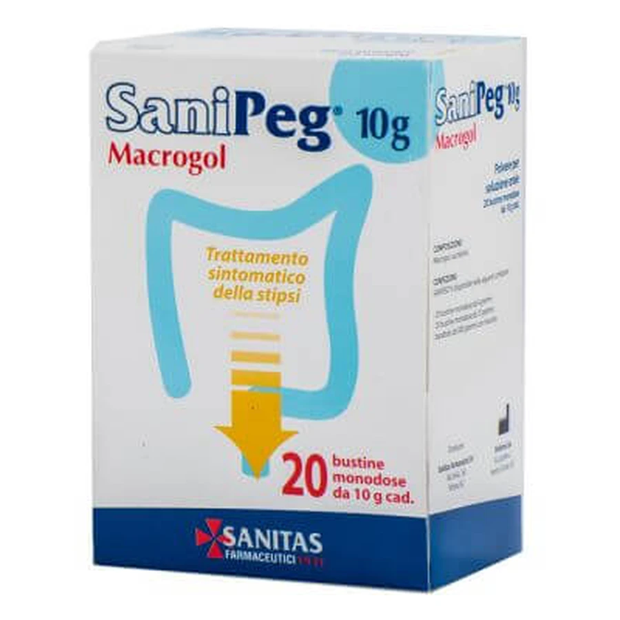 Sanipeg macrogol polvere per soluzione orale 20 bustine da 10 g