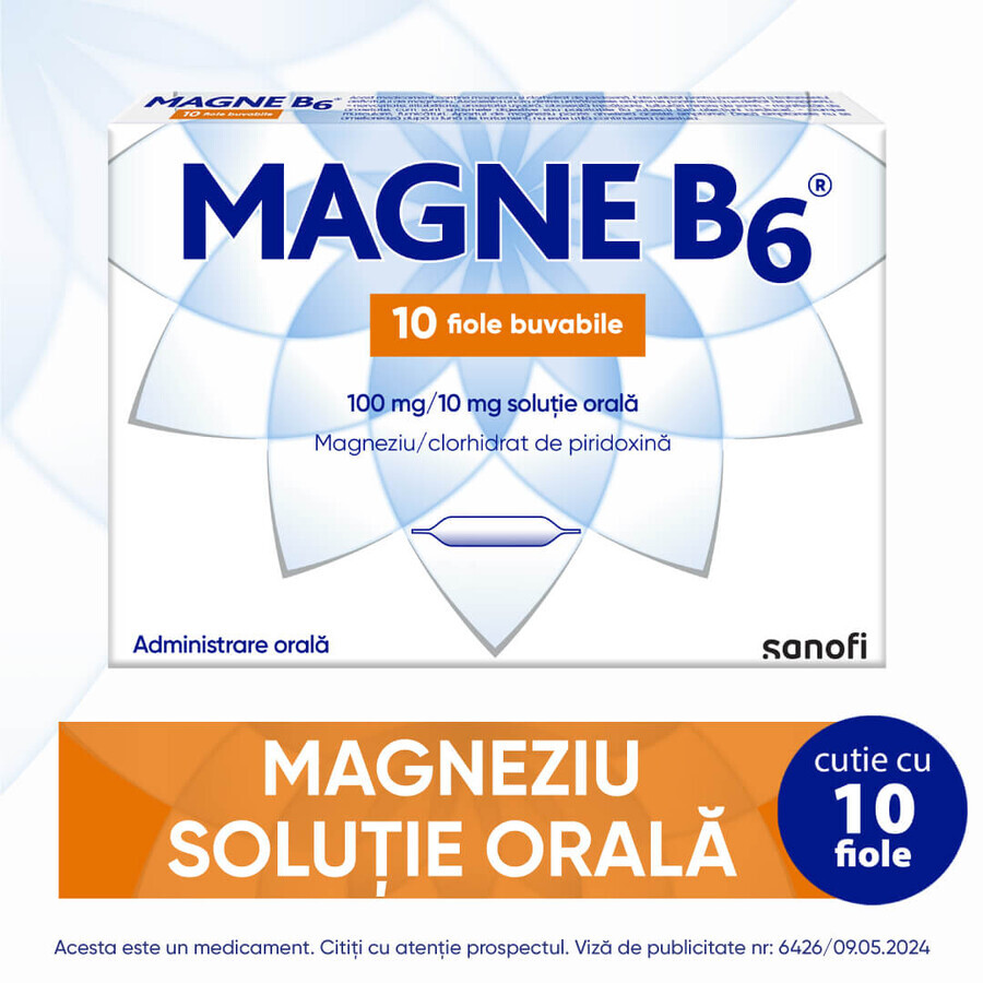 Magne B6, 100 mg/10 mg Magne B6, 10 vials, Sanofi