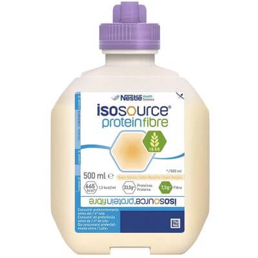 Isosource eiwitvezel vanille 500 ml