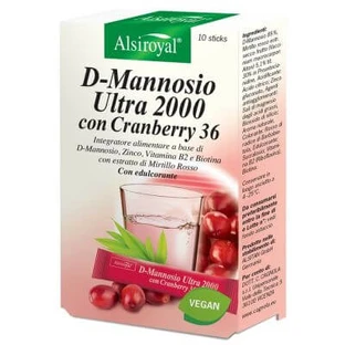 D mannoza ultra 2000 żurawina 10 pałeczek