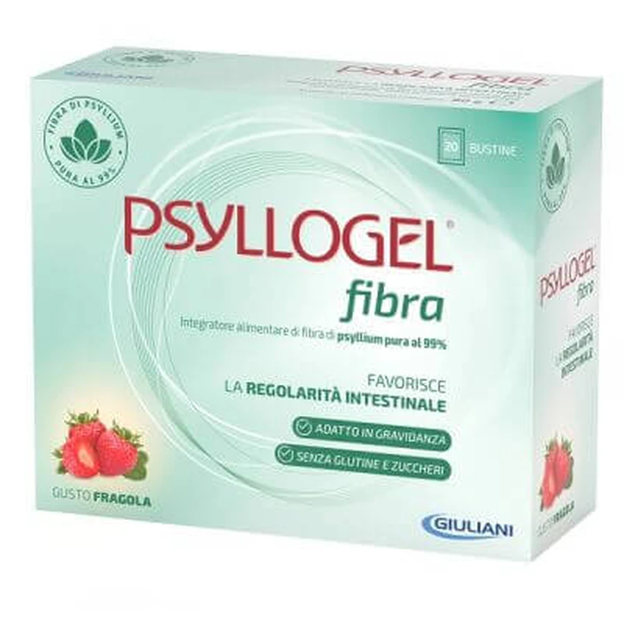 Psyllogel fibra di fragola 20 bustine