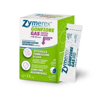 Zymerex opgeblazen gevoel dubbele werking met s+e complex 20 zakjes met één dosis 2 g