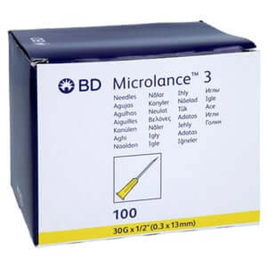 BD Microlance canule 30 G 1/2 0,29x13 mm 100 st.