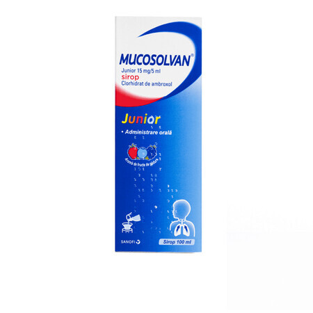 Mucosolvan Junior, 15 mg/5 ml, Sirup, 100 ml, Sanofi