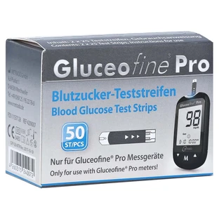Gluceofine Pro bloedglucoseteststrips 50 stuks.