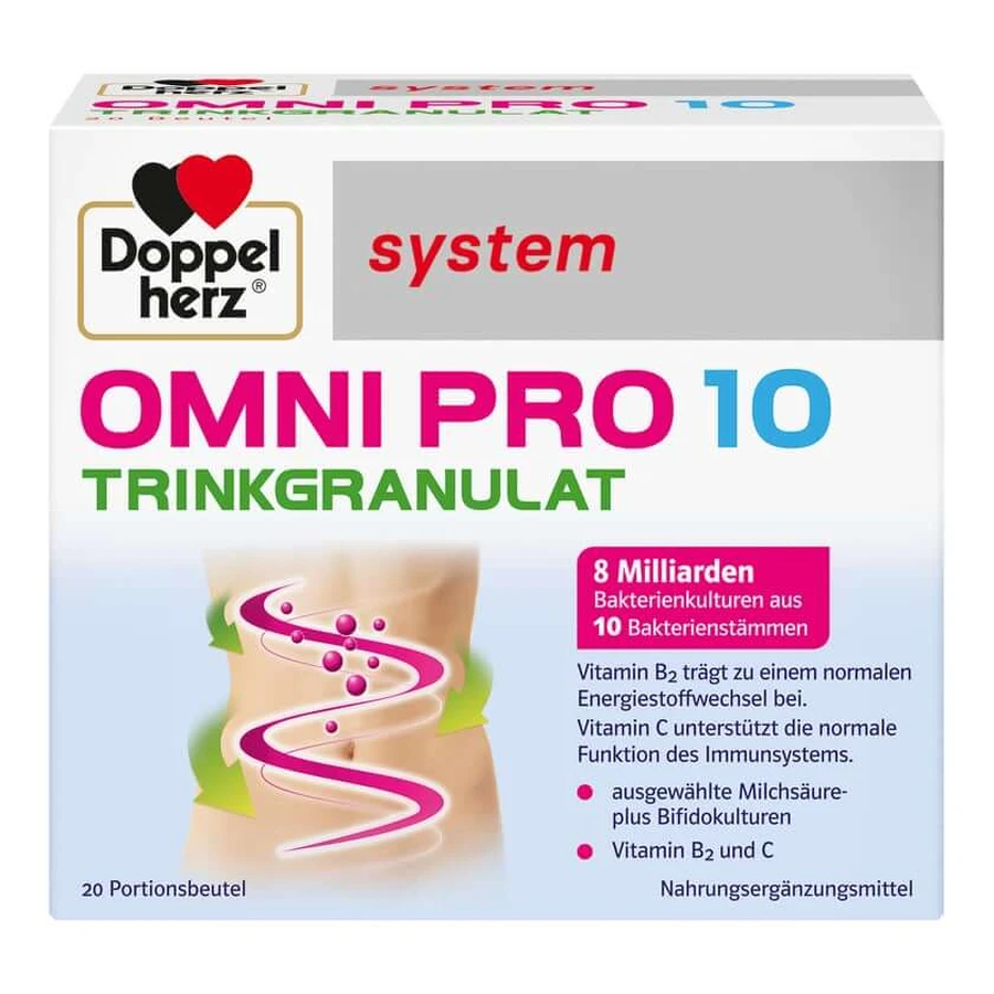 Double Heart Omni Pro 10 System Drinking Granules 20 Capsules